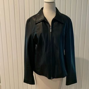 Guess Womens Black Leather Jacket